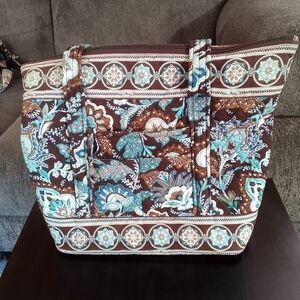 Floral Quilted Tote Bag